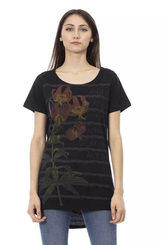Camiseta Trussardi Action de algodón negro para mujer