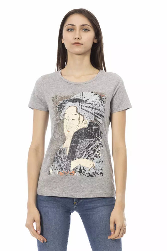 Camiseta Trussardi Action de algodón gris para mujer