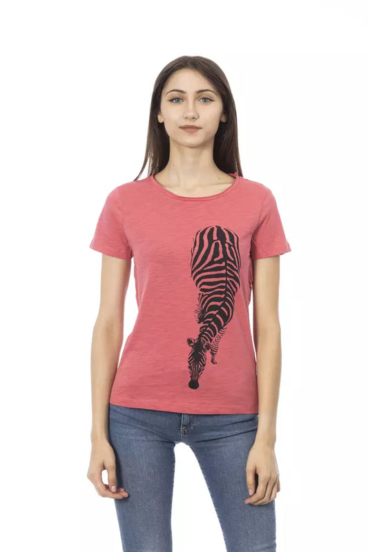Camiseta Trussardi Action de algodón rosa para mujer
