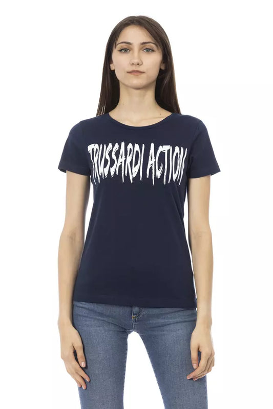 Camiseta Trussardi Action de algodón azul para mujer