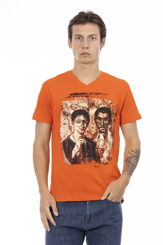 Camiseta Trussardi Action de algodón naranja para hombre