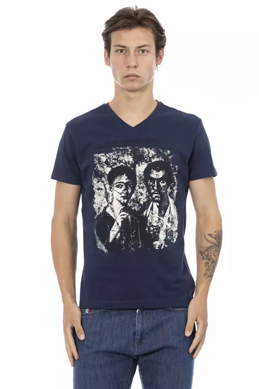 Camiseta Trussardi Action de algodón azul para hombre