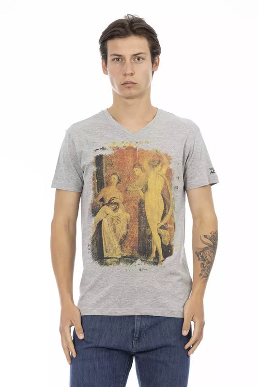 Camiseta Trussardi Action de algodón gris para hombre