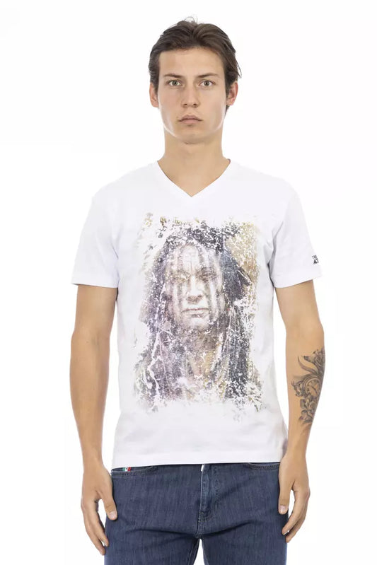 Camiseta Trussardi Action de algodón blanco para hombre