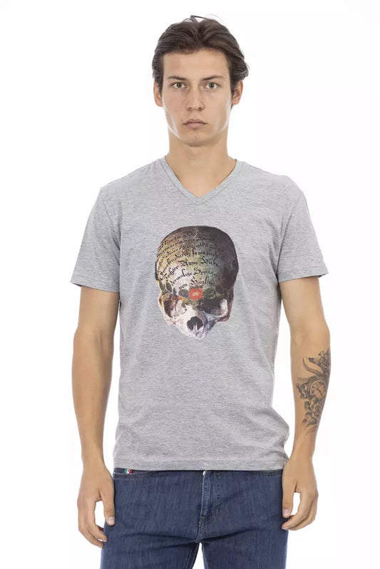 Camiseta Trussardi Action de algodón gris para hombre