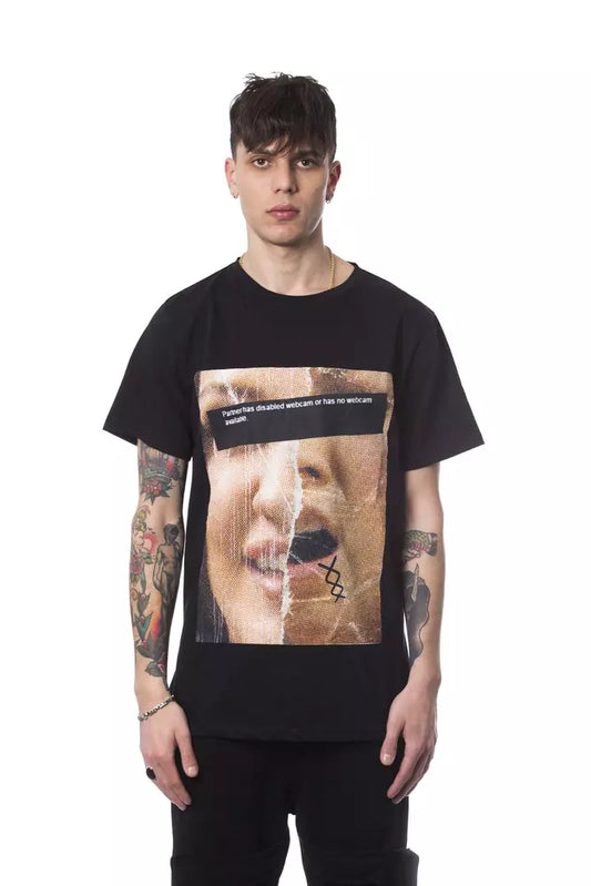 Camiseta de algodón negra para hombre de Nicolo Tonetto