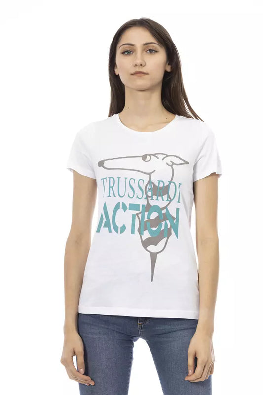 Camiseta blanca estampada Trussardi Action Chic: un básico para el armario de verano