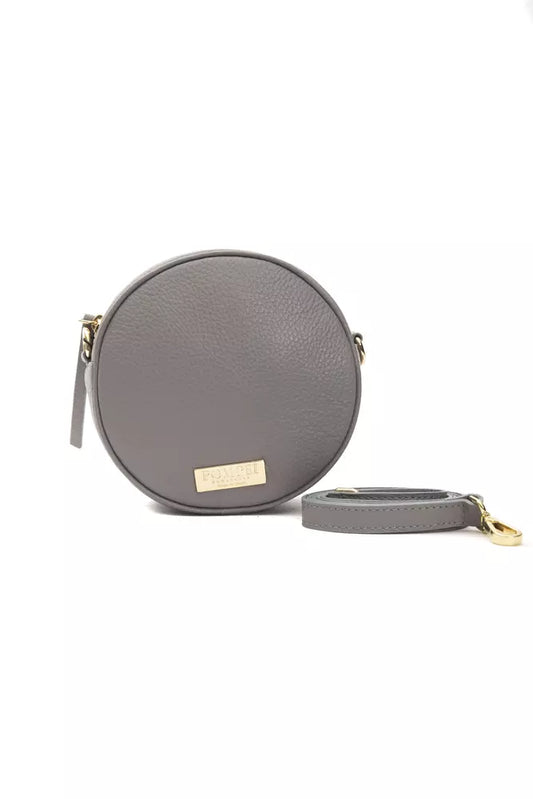 Bolso bandolera Pompei Donatella de piel gris para mujer