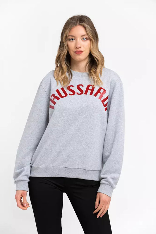 Suéter Trussardi de algodón gris para mujer