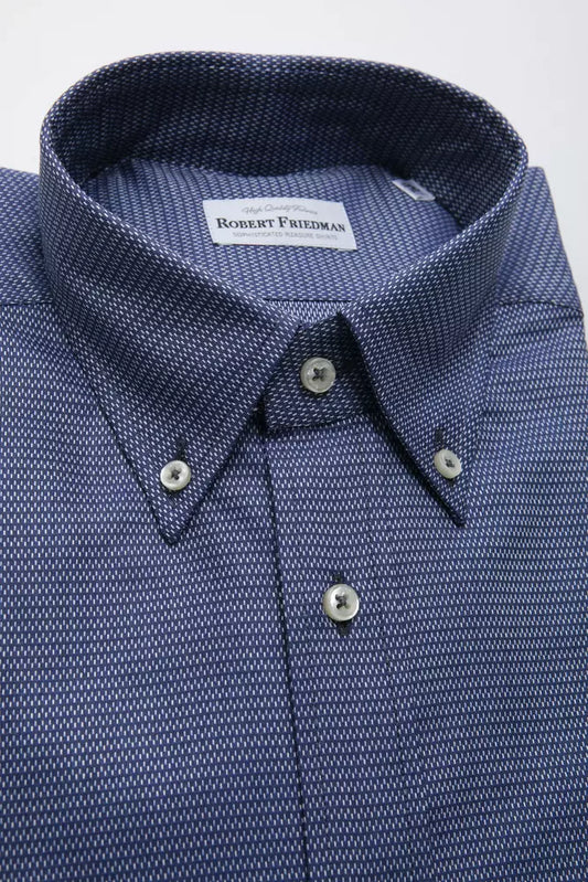 Camisa de algodón azul para hombre de Robert Friedman
