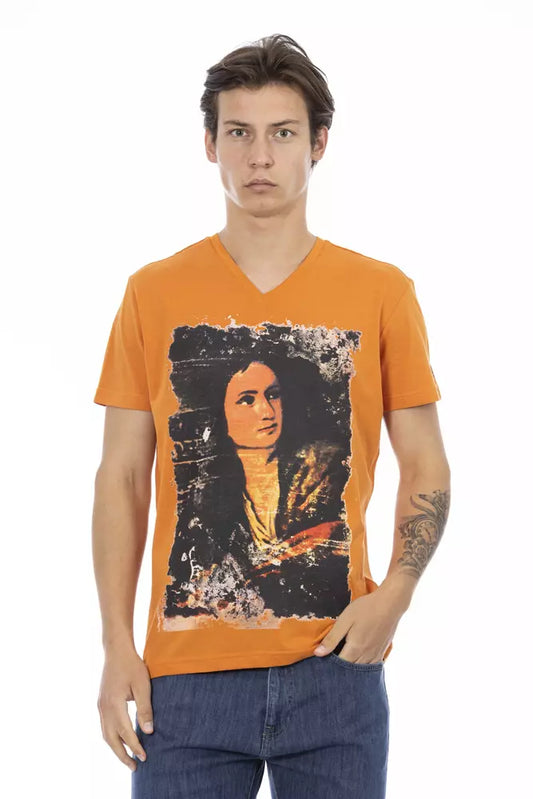 Camiseta Trussardi Action de algodón naranja para hombre