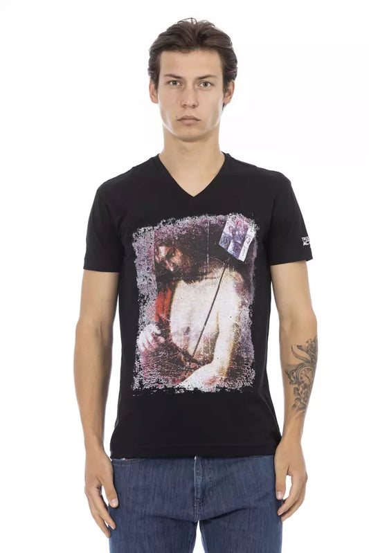 Camiseta Trussardi Action de algodón negro para hombre