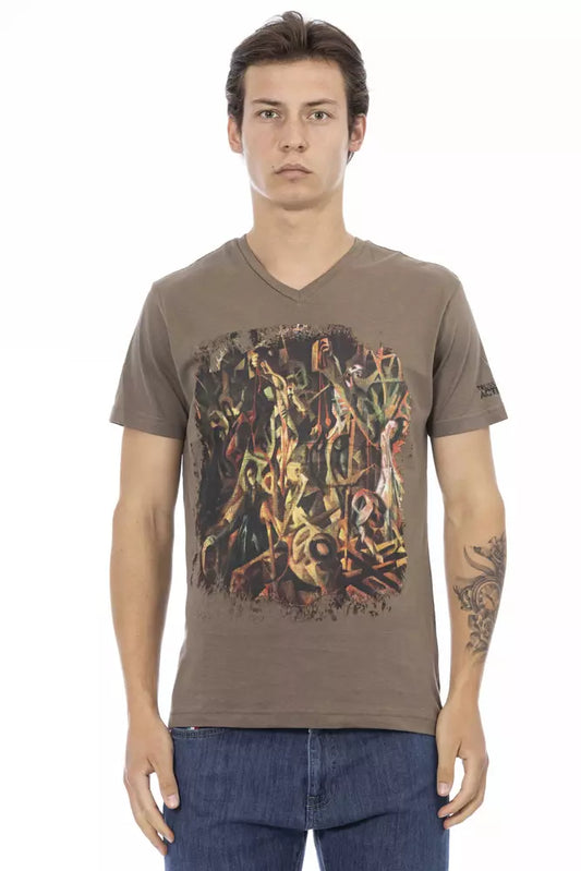 Camiseta Trussardi Action de algodón marrón para hombre