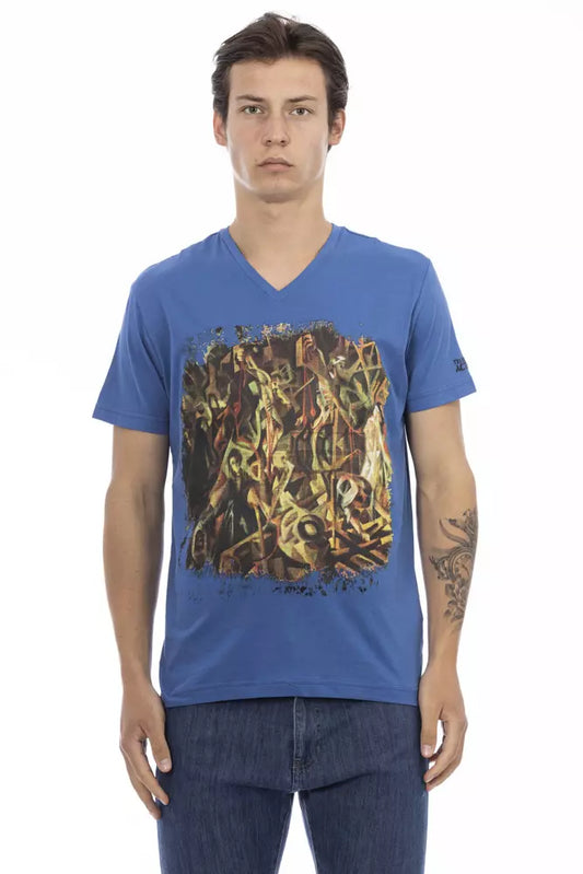 Camiseta Trussardi Action de algodón azul para hombre