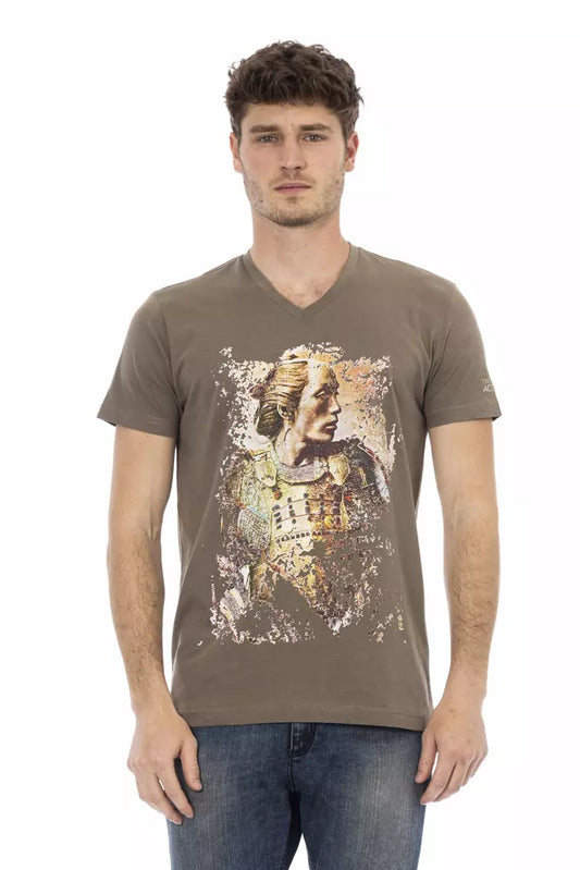Camiseta Trussardi Action de algodón marrón para hombre