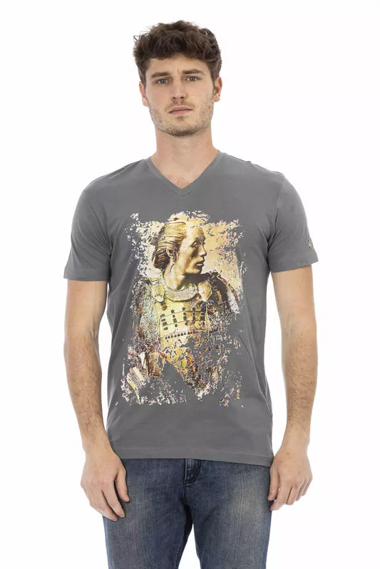 Camiseta Trussardi Action de algodón gris para hombre
