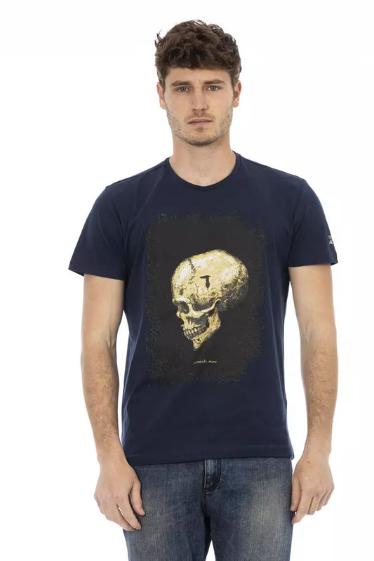 Camiseta Trussardi Action de algodón azul para hombre
