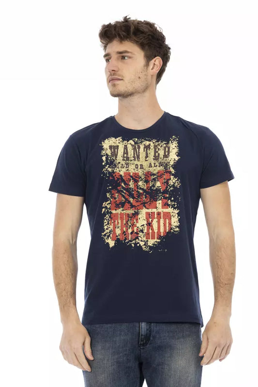 Camiseta Trussardi Action de algodón azul para hombre