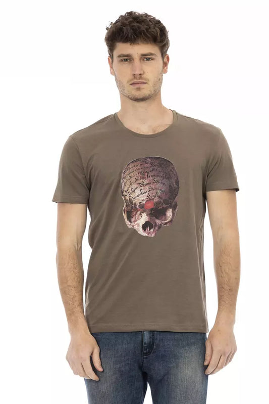 Camiseta Trussardi Action de algodón marrón para hombre