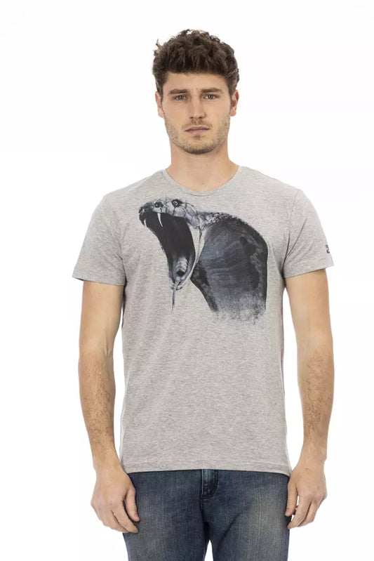 Camiseta Trussardi Action de algodón gris para hombre
