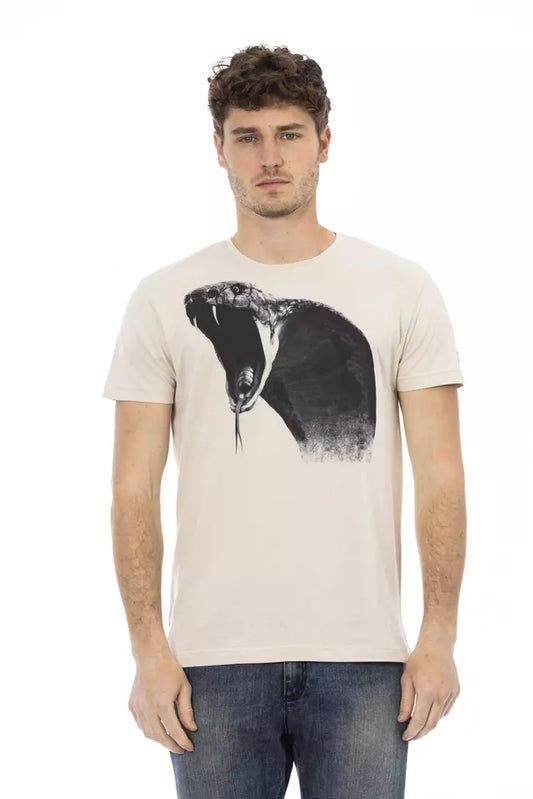 Camiseta Trussardi Action de algodón beige para hombre