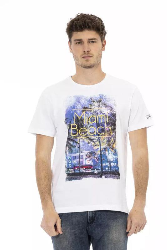 Camiseta Trussardi Action de algodón blanco para hombre