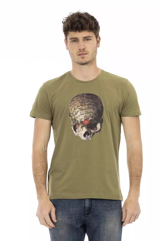 Camiseta Trussardi Action de algodón verde para hombre