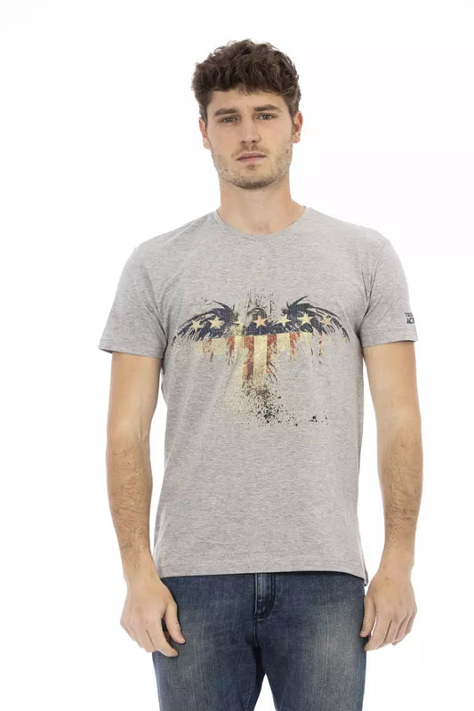 Camiseta Trussardi Action de algodón gris para hombre