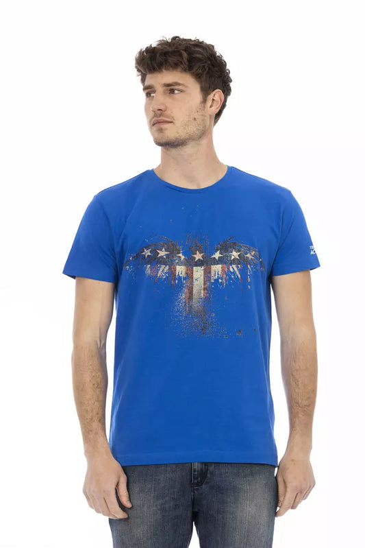 Camiseta Trussardi Action de algodón azul para hombre
