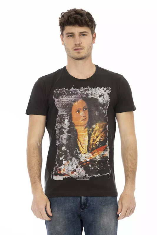 Camiseta Trussardi Action de algodón negro para hombre