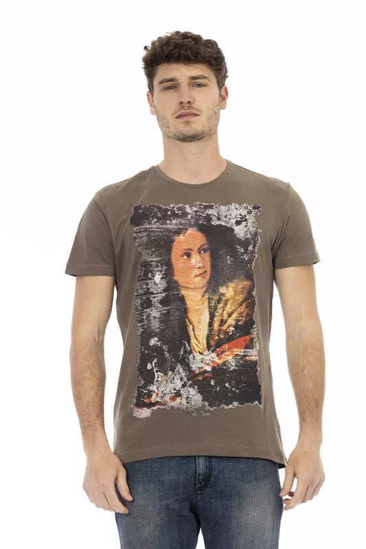 Camiseta Trussardi Action de algodón marrón para hombre