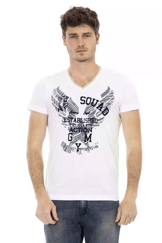Camiseta Trussardi Action de algodón blanco para hombre