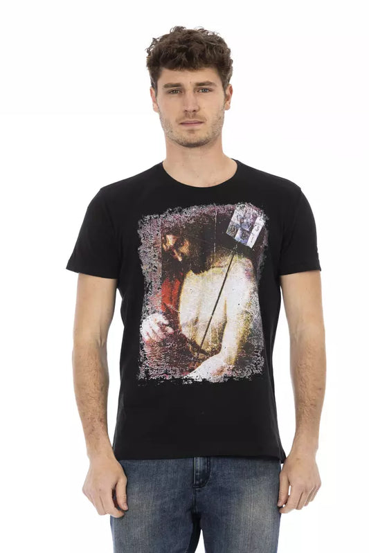 Camiseta Trussardi Action de algodón negro para hombre