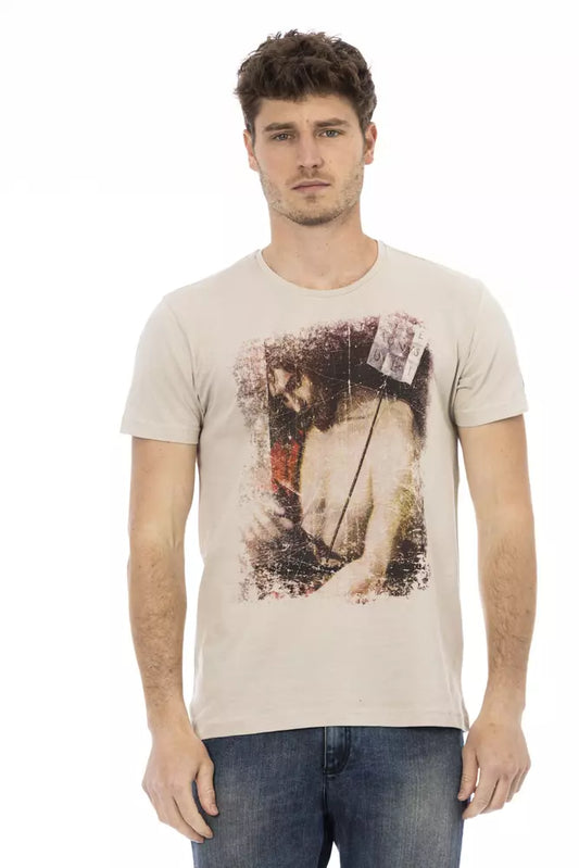 Camiseta Trussardi Action de algodón beige para hombre