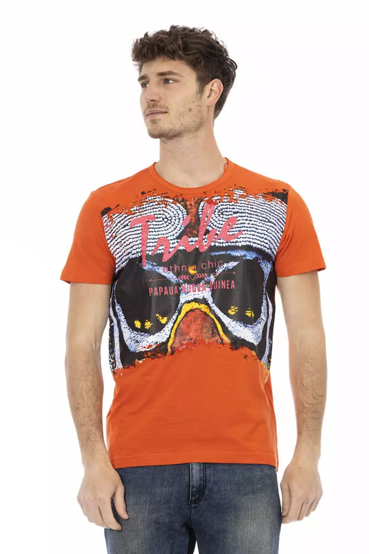 Camiseta Trussardi Action de algodón naranja para hombre