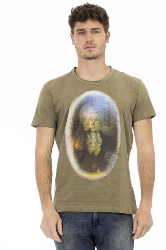 Camiseta Trussardi Action de algodón verde para hombre