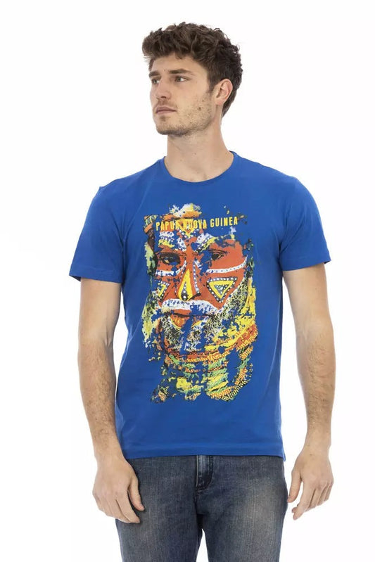 Camiseta Trussardi Action de algodón azul para hombre