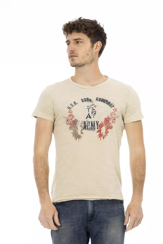 Camiseta Trussardi Action de algodón beige para hombre