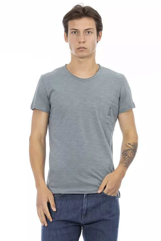 Camiseta Trussardi Action de algodón gris para hombre