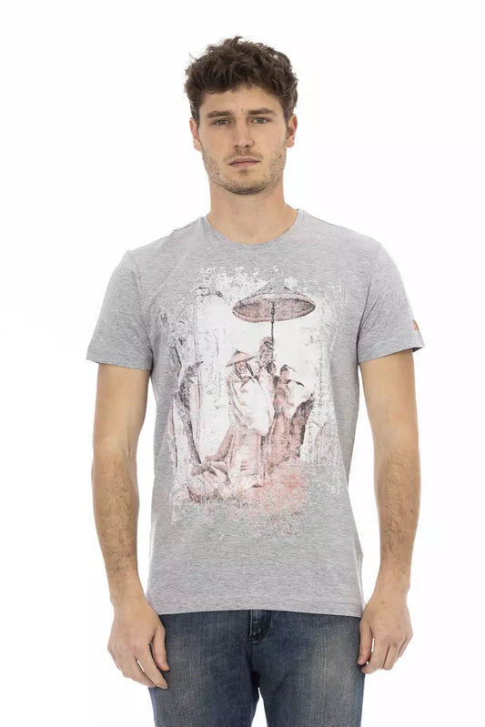 Camiseta Trussardi Action de algodón gris para hombre
