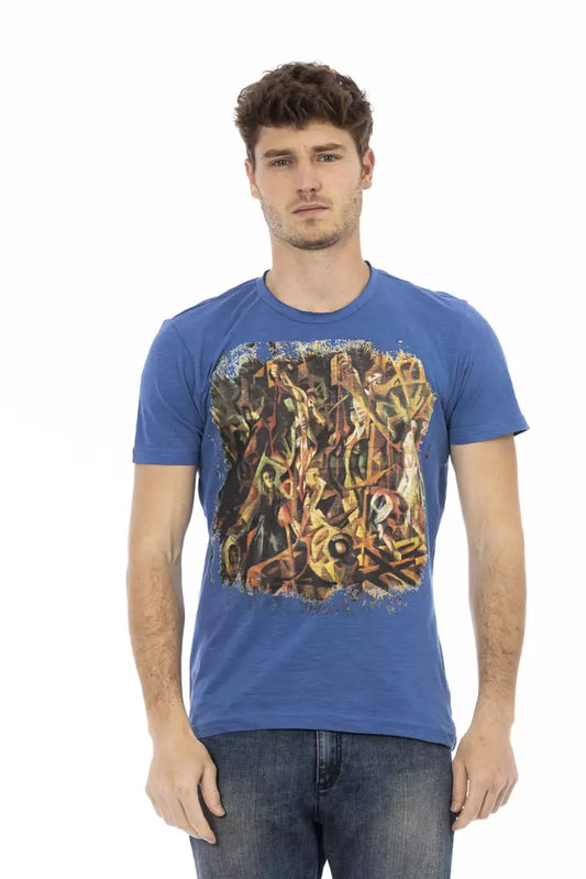 Camiseta Trussardi Action de algodón azul para hombre