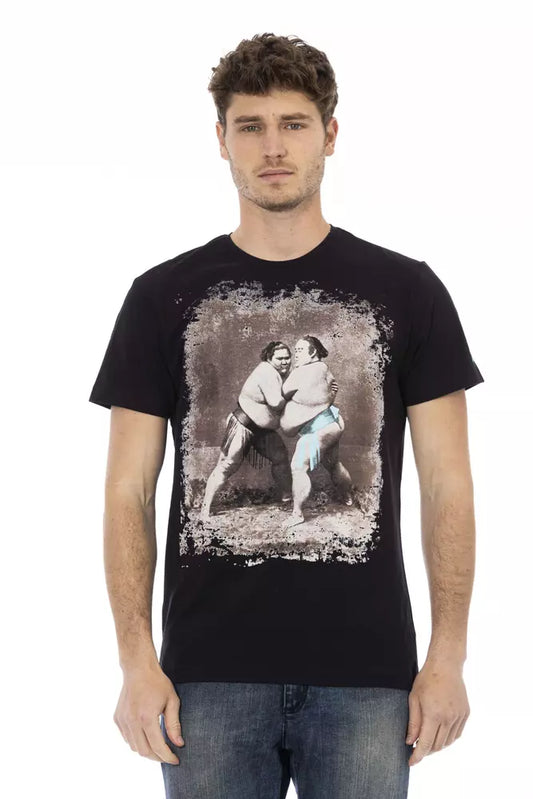 Camiseta Trussardi Action de algodón negro para hombre
