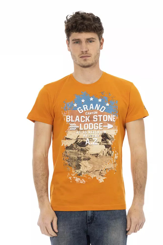 Camiseta Trussardi Action de algodón naranja para hombre