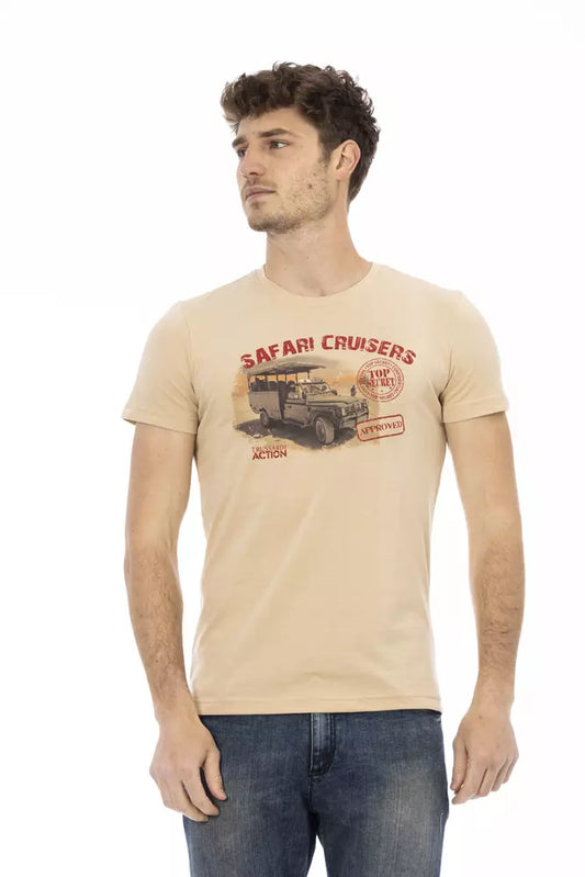 Camiseta Trussardi Action de algodón beige para hombre