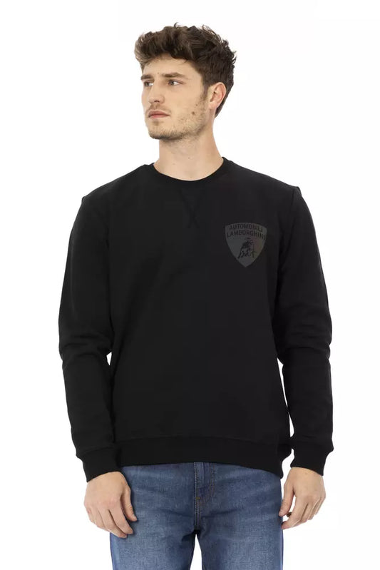 Suéter de algodón negro para hombre de Automobili Lamborghini