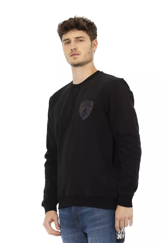 Suéter de algodón negro para hombre de Automobili Lamborghini