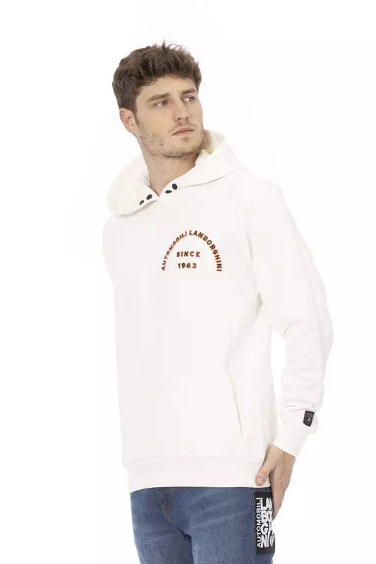 Suéter de algodón blanco para hombre de Automobili Lamborghini