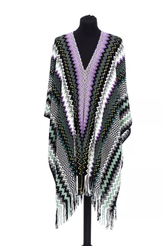 Poncho de lana multicolor Missoni para mujer