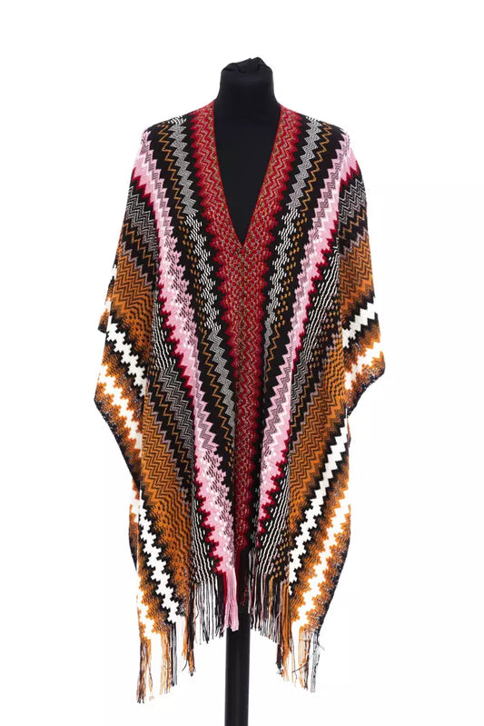 Poncho de lana multicolor Missoni para mujer