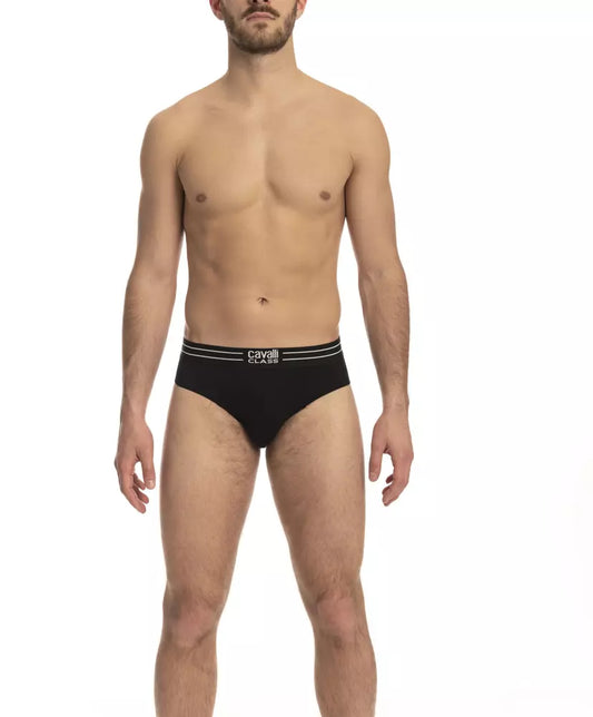 Ropa interior de algodón negra para hombre Cavalli Class